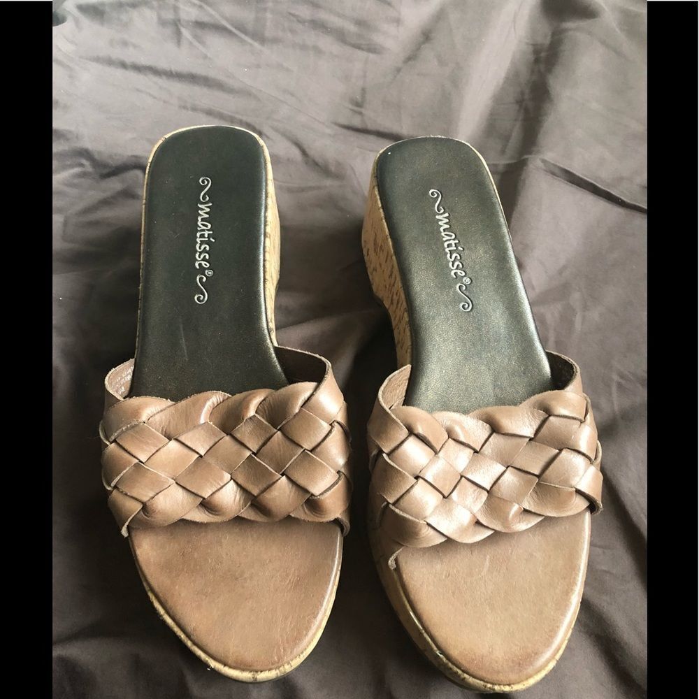 Matisse slip  cork wedges . Size: 6
